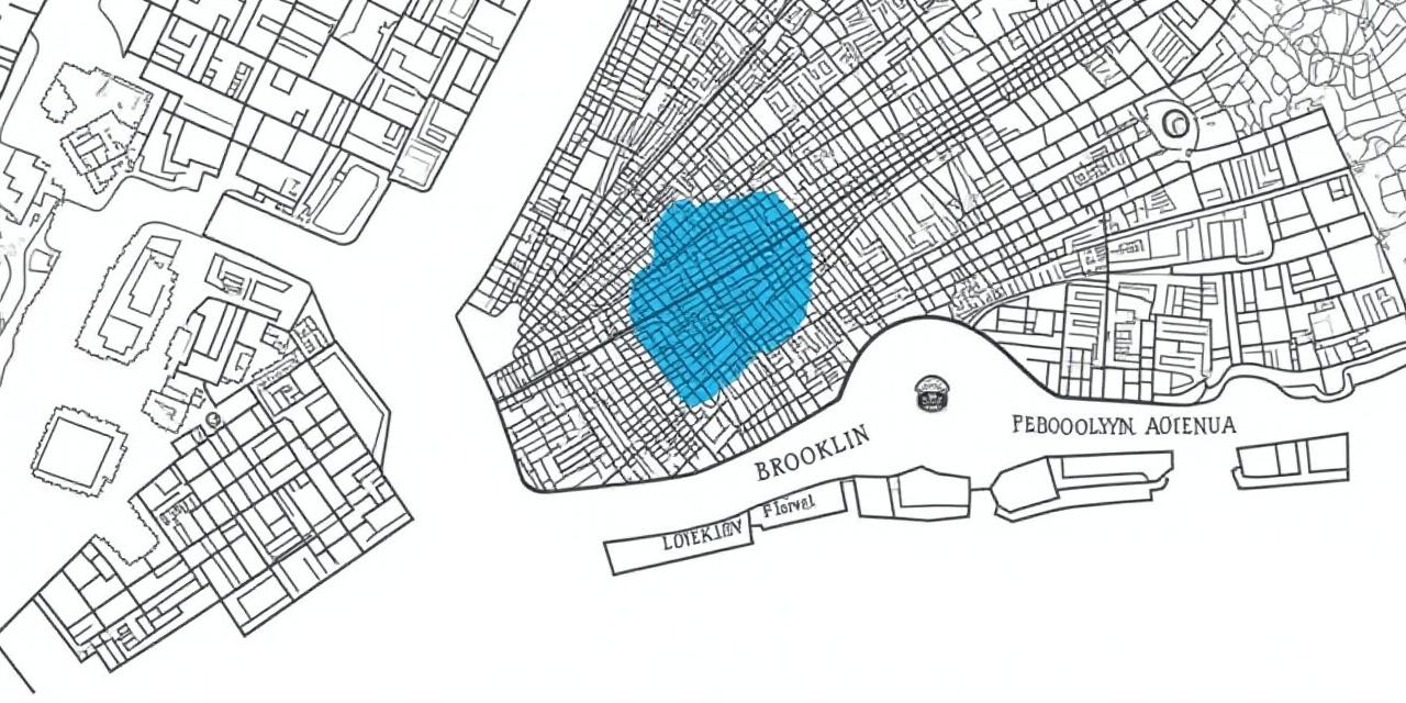 Brutalist style map of Brooklyn Brooklyn Avenue