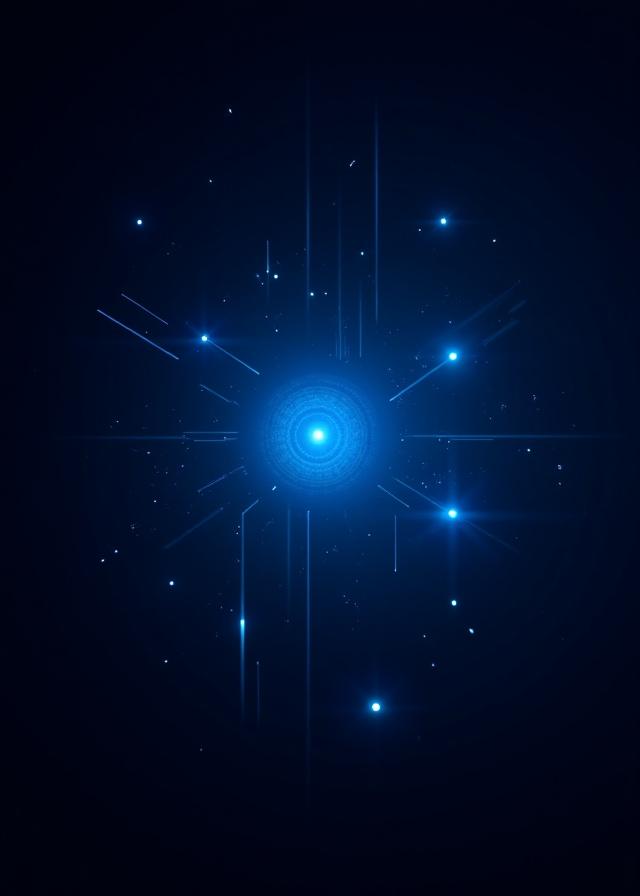 Abstract depiction of digital security and stars